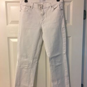 EUC Loft Modern Straight White Jeans